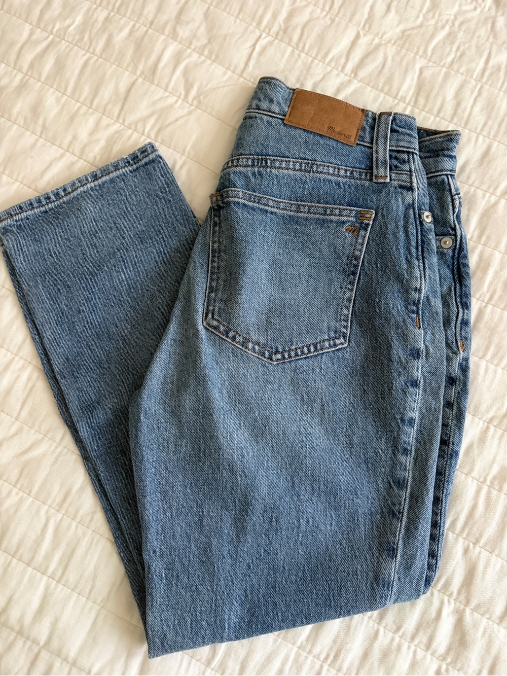 Madewell Light Blue High-Rise Straight Jeans